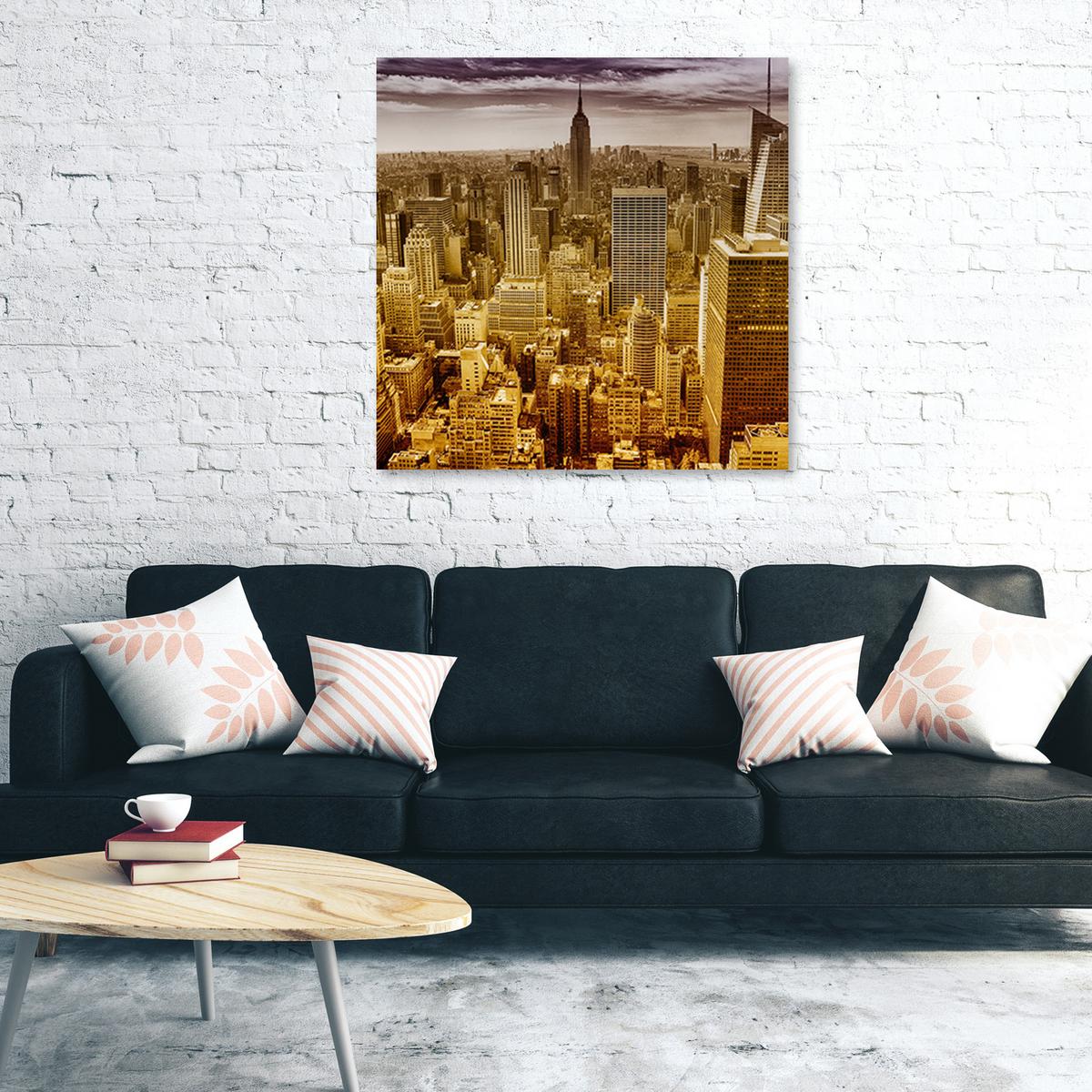 WANDBILD städte und architektur beige - Beige, Textil (30/30cm) - Feeby
