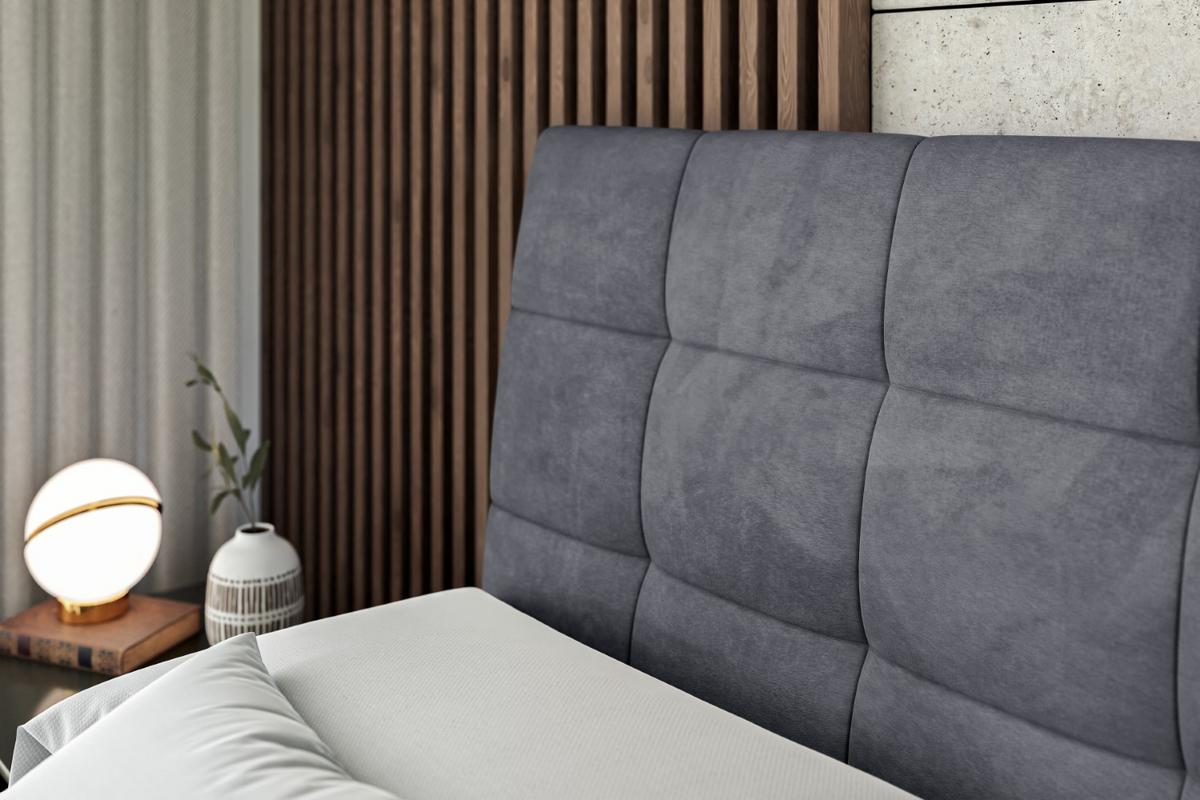 BOXBETT BRUGO-Z - 180 x 200 - H4 - Dunkelgrau - Dunkelgrau, Holzwerkstoff (180/200cm) - ALTDECOR