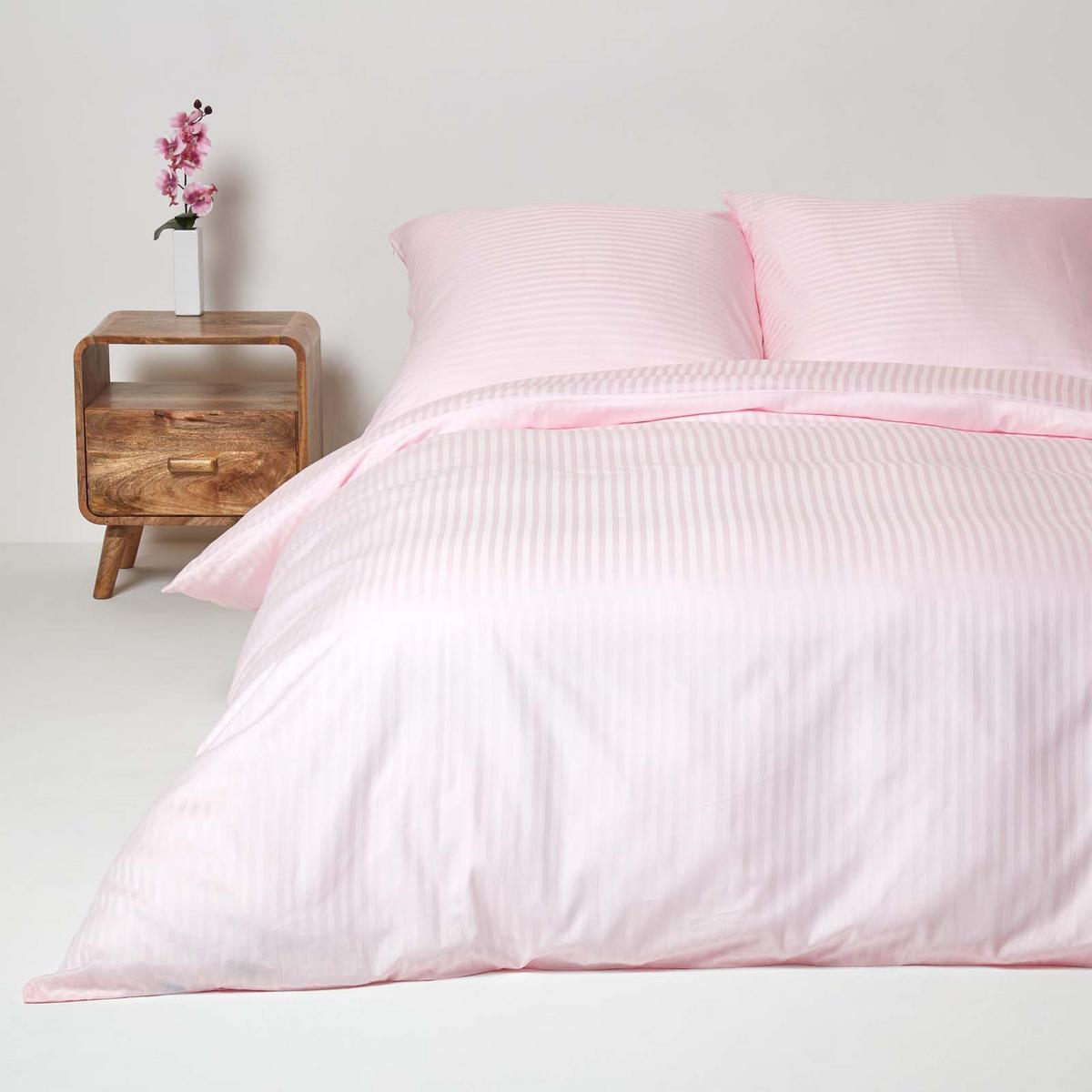BETTWÄSCHE Damast Fadendichte 330 - Rosa, Textil (150/200cm) - Homescapes