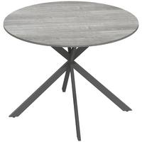 ESSTISCH Spanplatte Stahl Grau - Grau, Metall (100/100/75cm) - HOMCOM