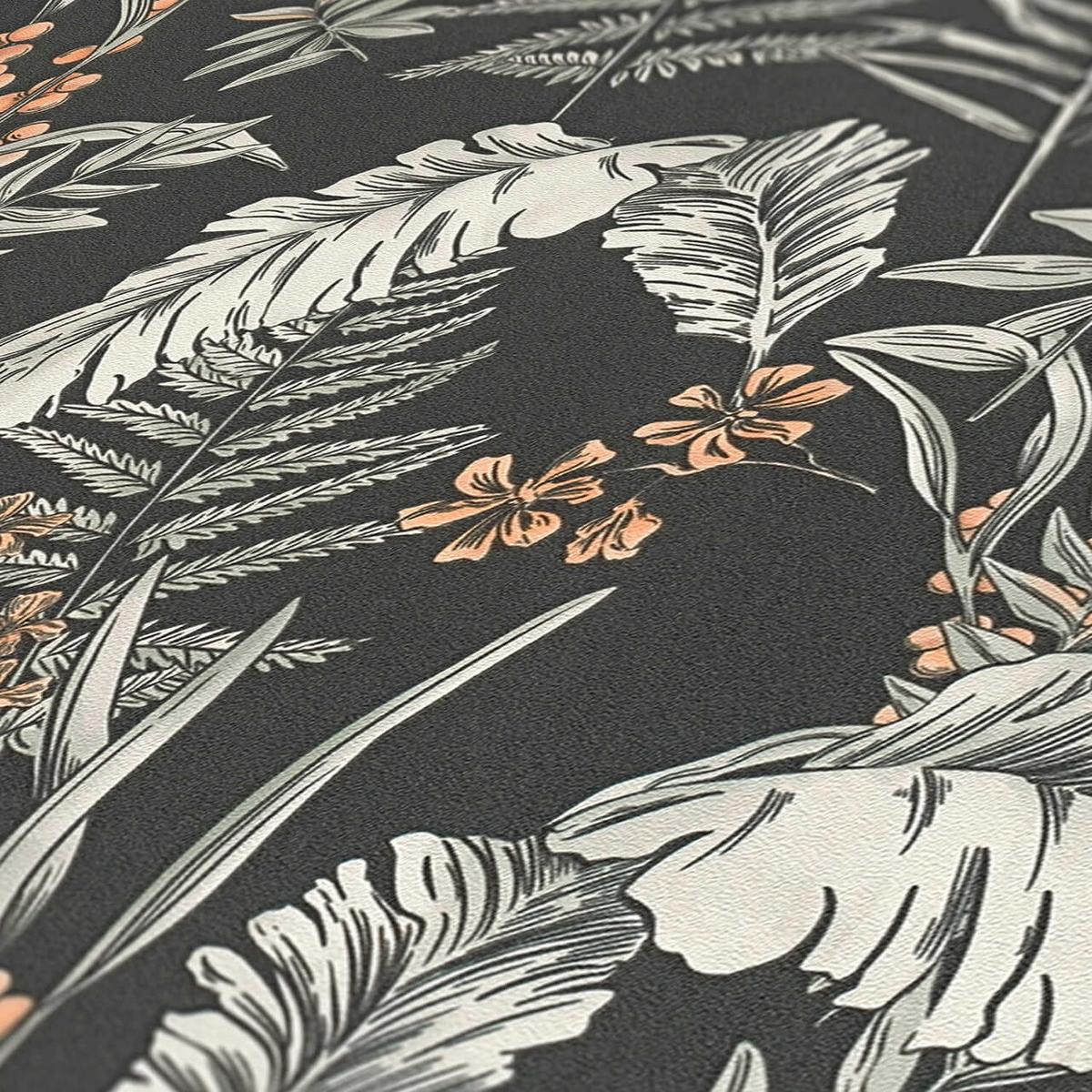 VLIESTAPETE Schwarz 53/1005 cm - Weiß, Textil (53/1cm) - KUNSTLOFT