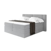 BOXSPRINGBETT mit Matratze H3/H4 - EVON KING - 180x200 cm Grau - Graubraun, Holzwerkstoff (180/200cm) - ALTDECOR