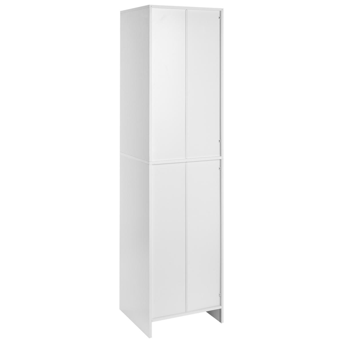SCHUHSCHRANK Weiß Canberra - Weiß, Holzwerkstoff (43/170/40cm) - Beliani