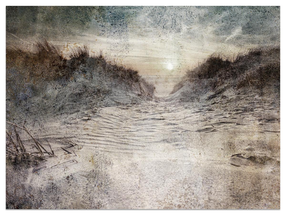 FOTOTAPETE Abstrakter Strand Beton Abstraktion 150x105 - Beige/Braun, Papier (150/105cm) - Muralo