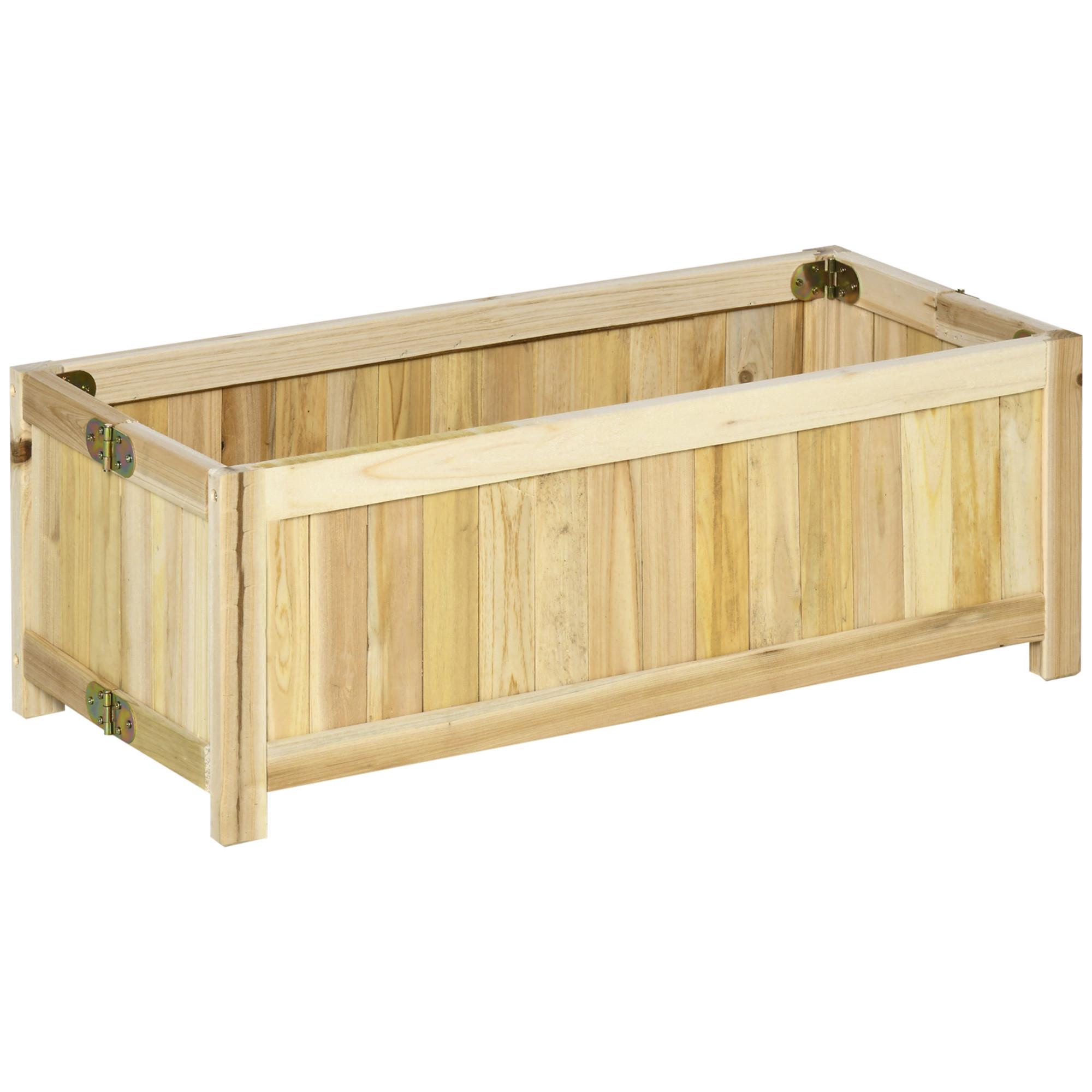 HOCHBEET, Naturfarben - Naturfarben, Holz (30/25/70cm) - Outsunny