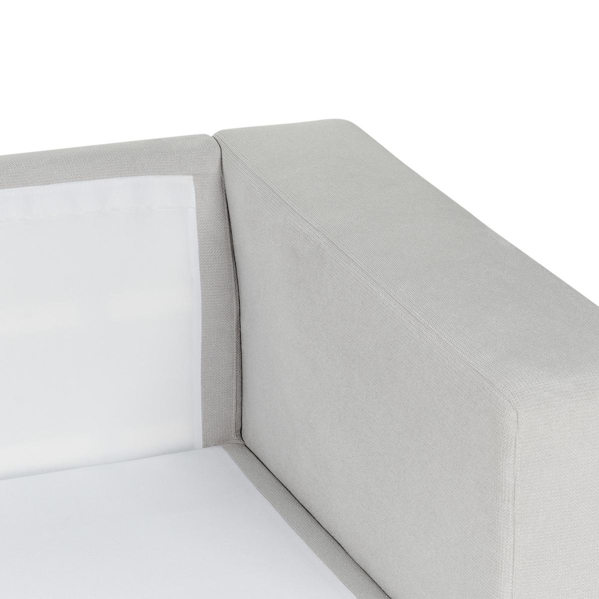 ECKFSOFA 5-Sitzer Stoff Hellgrau linksseitig Lofoten - Hellgrau/Schwarz, Textil (350/187cm) - Beliani