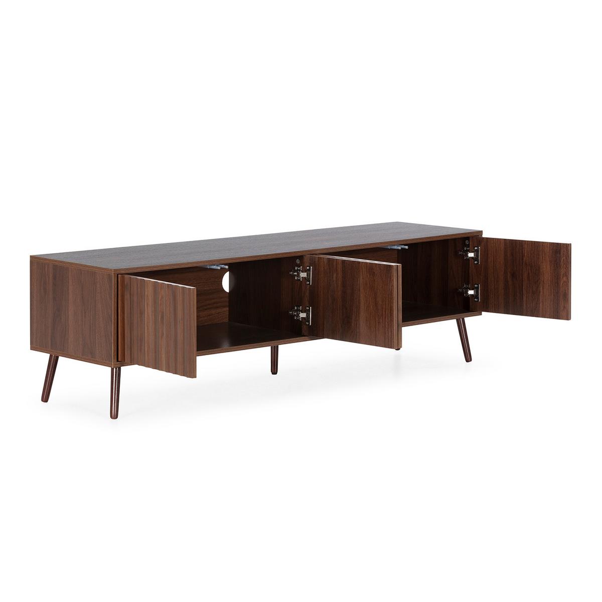TV-ELEMENT Lluvia 4 Türen Walnuss-Effekt - Walnussfarben, Holzwerkstoff (160/45/40cm) - VS Venta-stock