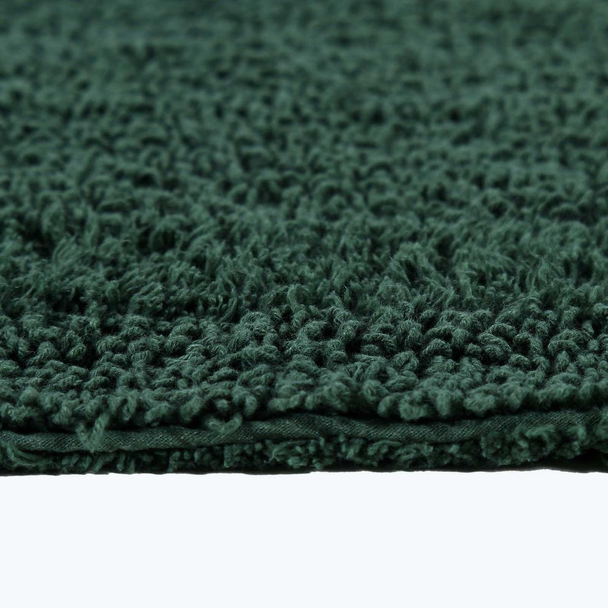DUSCHVORLEGER 50/50 cm, 100% Baumwolle, wendbar - Waldgrün, Textil (50/50cm) - Homescapes