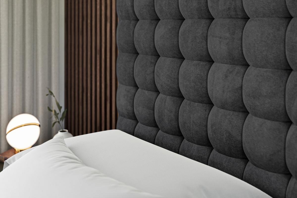 BOXBETT VIONE-Z - 180 x 200 - H3 - Schwarz - Schwarz, Holzwerkstoff (180/200cm) - ALTDECOR