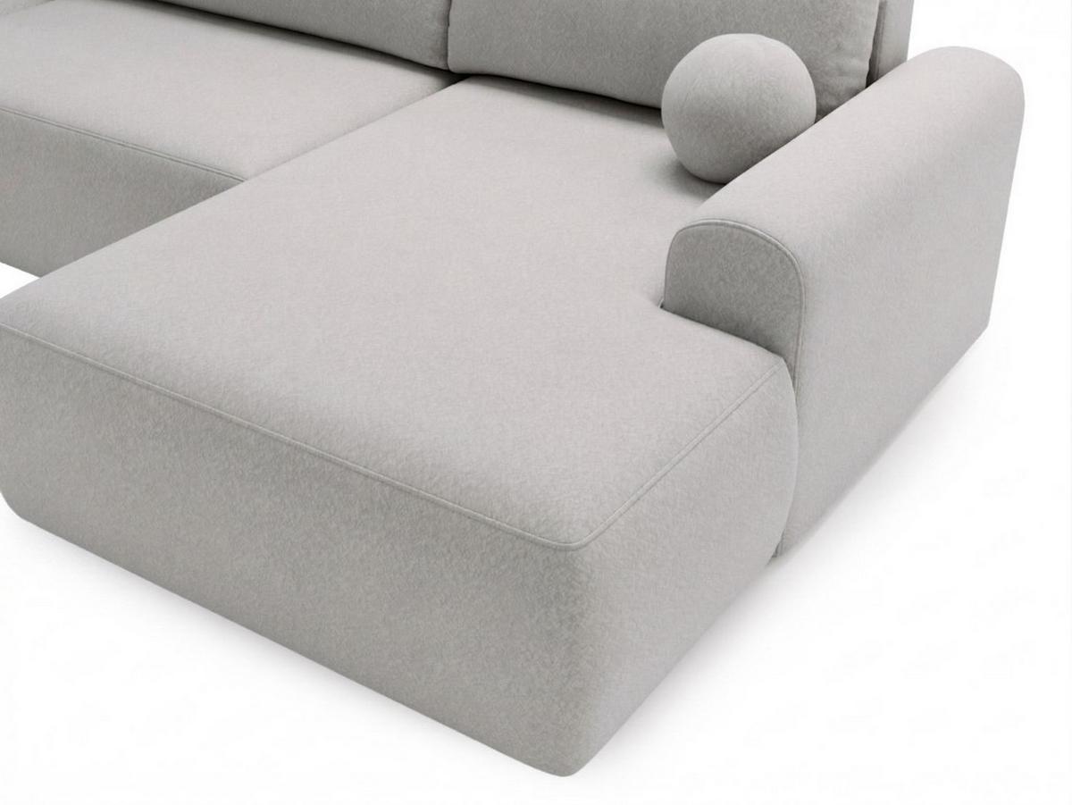 ECKSOFA U Savana Grau - Grau, Holz/Textil (344/177cm) - Graingold