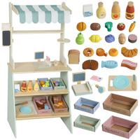 KINDER-KAUFLADEN MDF Kiefernholz Grün - Hellgrün, Holzwerkstoff (30/92.5/52cm) - AIYAPLAY
