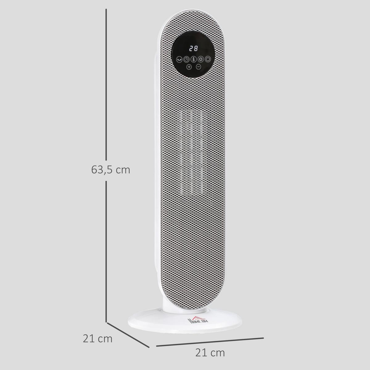 HEIZLÜFTER Kunststoff Weiß - Weiß, Kunststoff (21/63.5/21cm) - HOMCOM