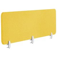 SCHREIBTISCHTRENNWAND 180 x 40 cm Gelb Wally - Gelb, Textil (180/40/2cm) - Beliani