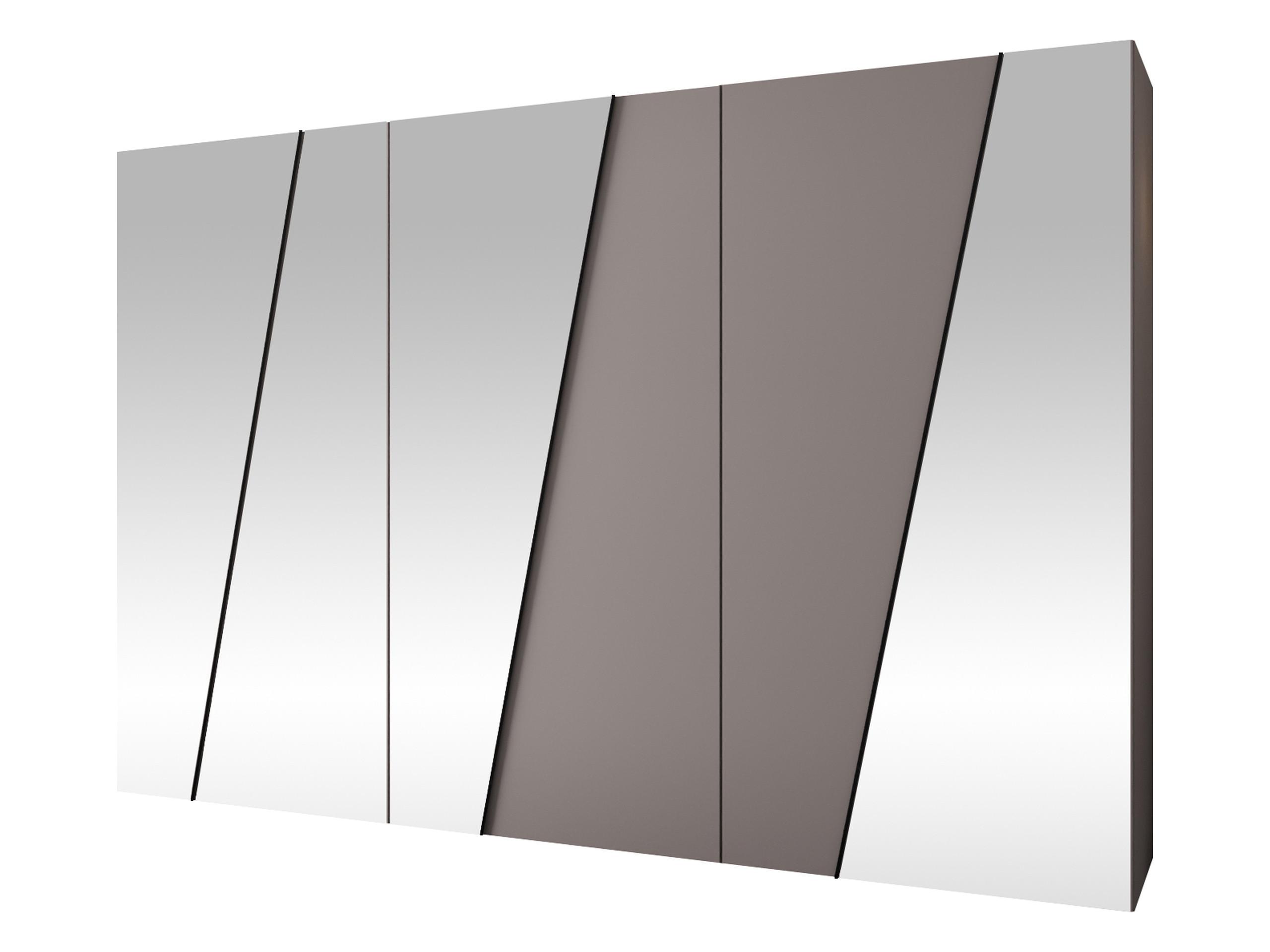 DREHTÜRENSCHRANK Zen 4L 300 cm - Kaschmir/Schwarz, Holzwerkstoff/Kunststoff (300/202/50cm) - MIRJAN24