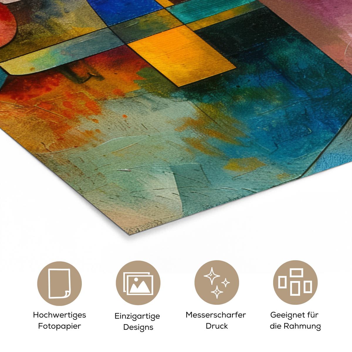 POSTER Kunst - Abstrakt - Modern Room Decor 20x30 cm - Gelb, Papier (20/30/0.1cm) - MuchoWow