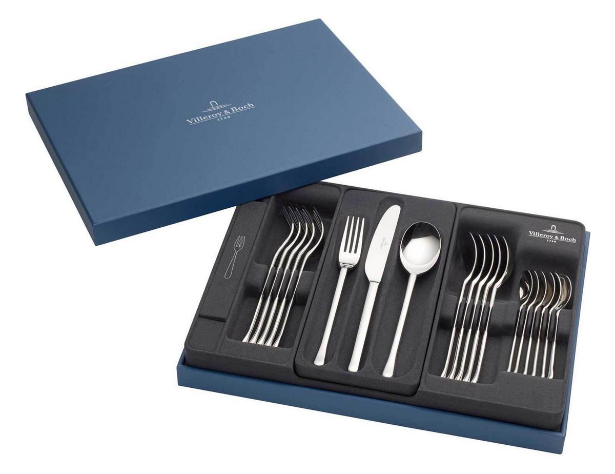 TAFELBESTECK Udine silber 30-tlg. - Silberfarben, Metall - Villeroy & Boch