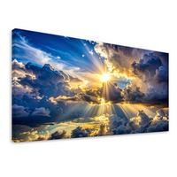 LEINWANDBILD Natur und Botanik 100x50cm - Blau, Textil (100/50cm) - Feeby