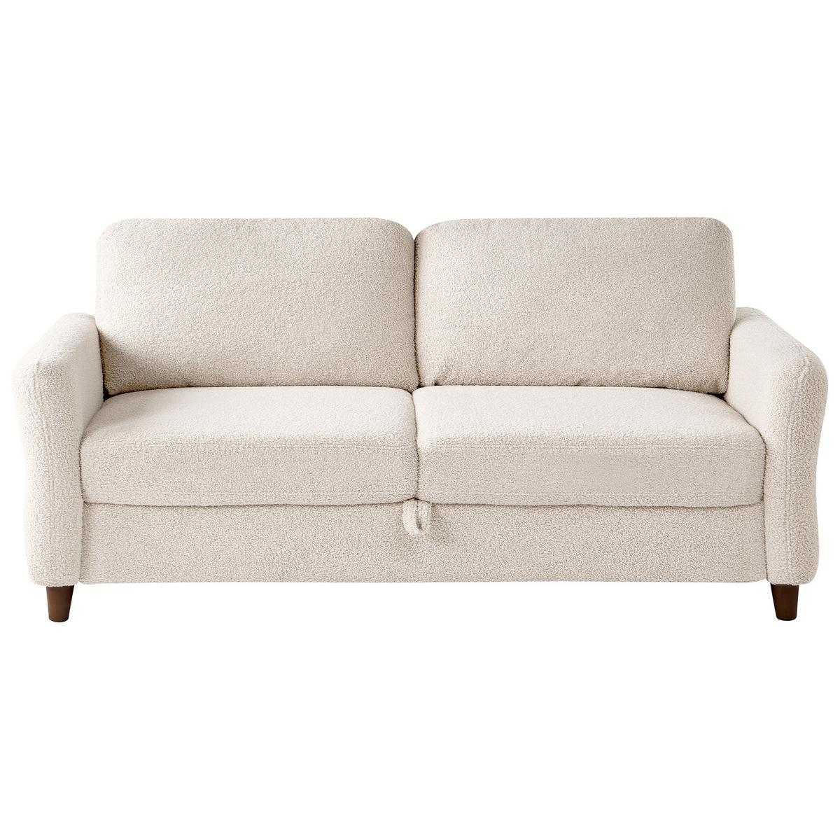 3-SITZER-SOFA Bouclé Beige Mare - Beige, Textil (184/88/77cm) - Beliani