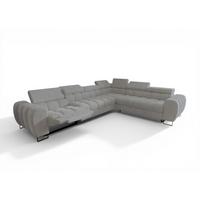 ECKSOFA Bastien Relax - Hellgrau, Holzwerkstoff/Textil (330/260cm) - Fun Möbel