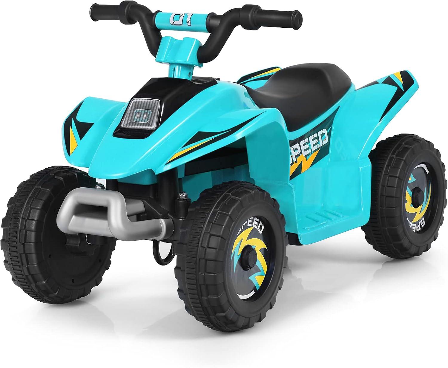 KINDERMOTORRAD 6V Elektro Kinderquad Blau - Blau, Kunststoff (73/44.5/40cm) - COSTWAY