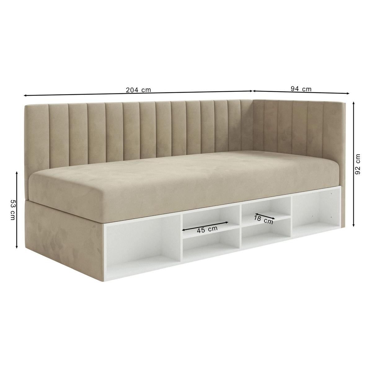 JUGENDBETT Ventrio Rosa Easy-Clean-Samtbezug 90x200 cm - Pink, Kunststoff/Textil (90/200cm) - Selsey