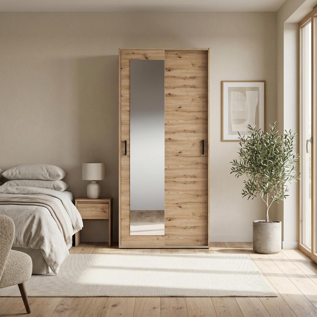 GARDEROBENSCHRANK BENVENO 90/21040 Modern Garderobenschrank Eiche Artisan - Eiche Artisan, Holzwerkstoff (90/210/40cm) - MASSENO