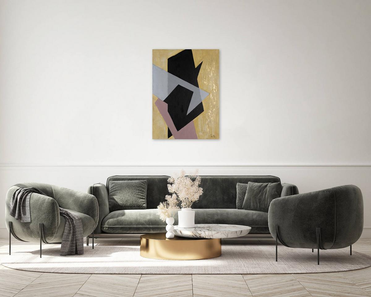 ACRYLBILD HANDGEMALT 75/100 cm - Schwarz, Holz/Textil (75/100cm) - KUNSTLOFT
