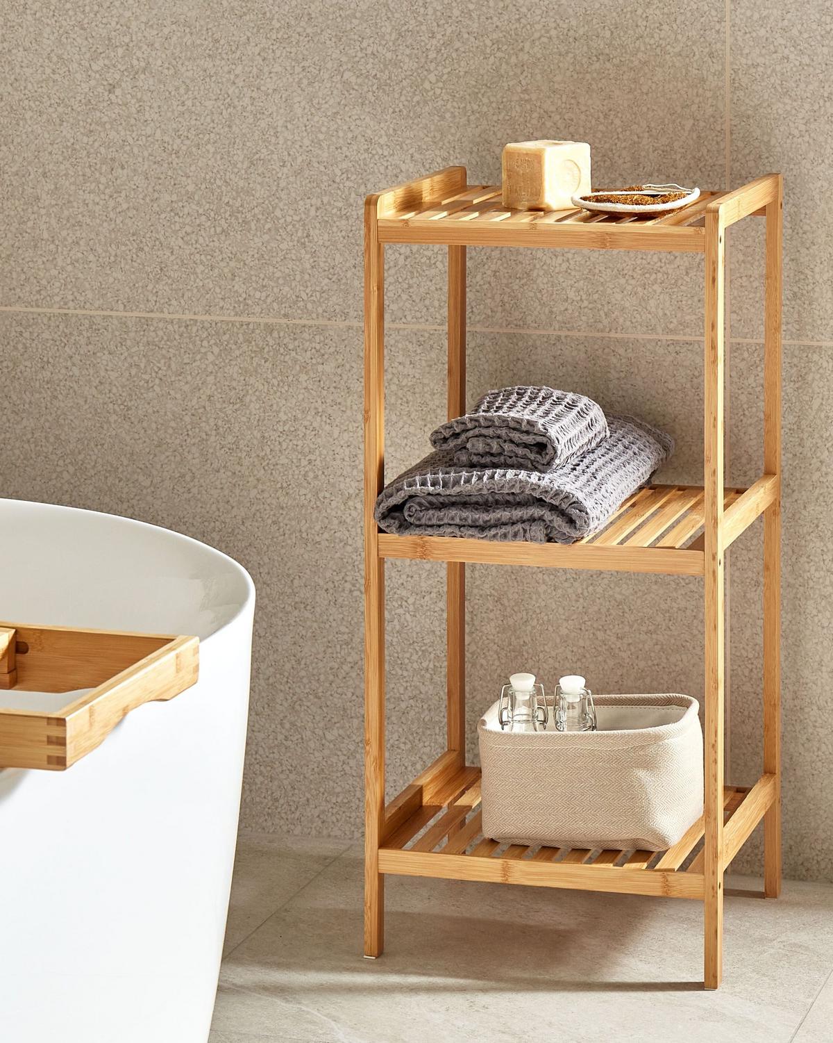 REGAL Bambus Hellbraun Baxley - Braun, Holz (37/78/33cm) - Beliani