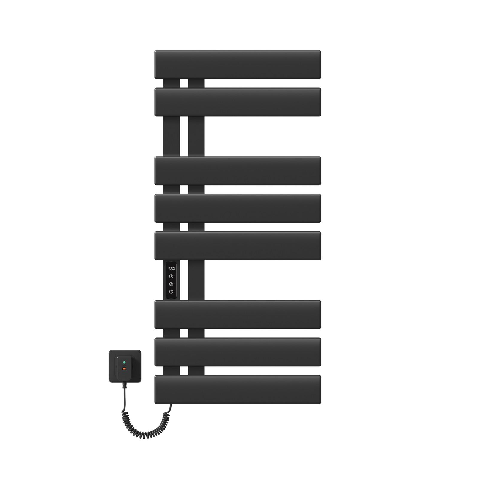 HEIZKÖRPER Elektrisch 80 x 40 cm mit App- und Sprachsteuerung Schwarz - Schwarz, Metall (40/85/11cm) - EMKE