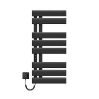 HEIZKÖRPER Elektrisch 80 x 40 cm mit App- und Sprachsteuerung Schwarz - Schwarz, Metall (40/85/11cm) - EMKE