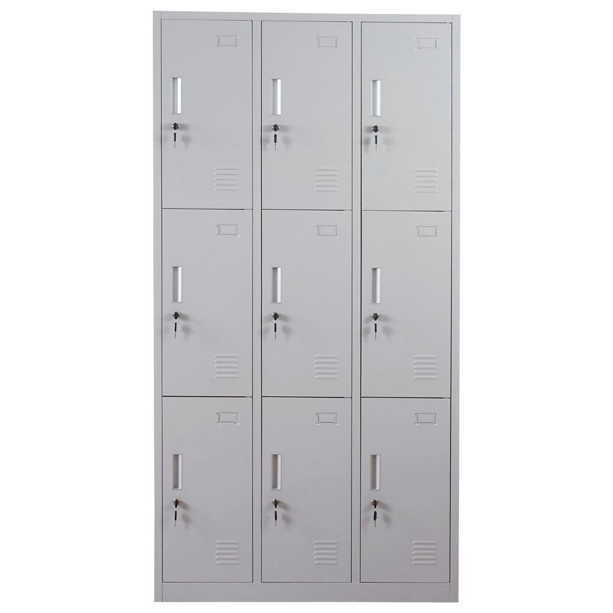SCHLIESSFACH Grau - Grau, Metall (90/180/50cm) - MCW
