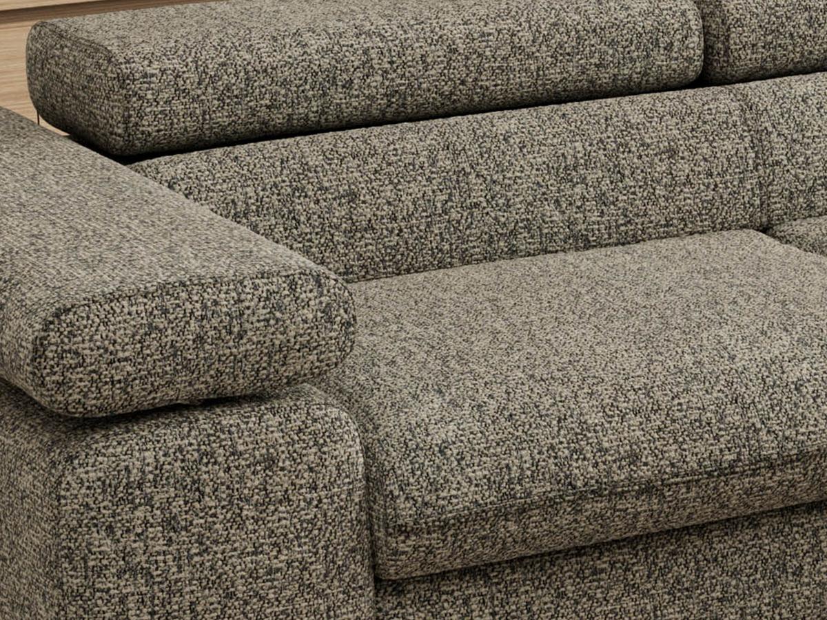 ECKSOFA PABLO L Grau Struktur - Rechts Seite - Schwarz/Grau, Textil/Metall (273/208cm) - MKS