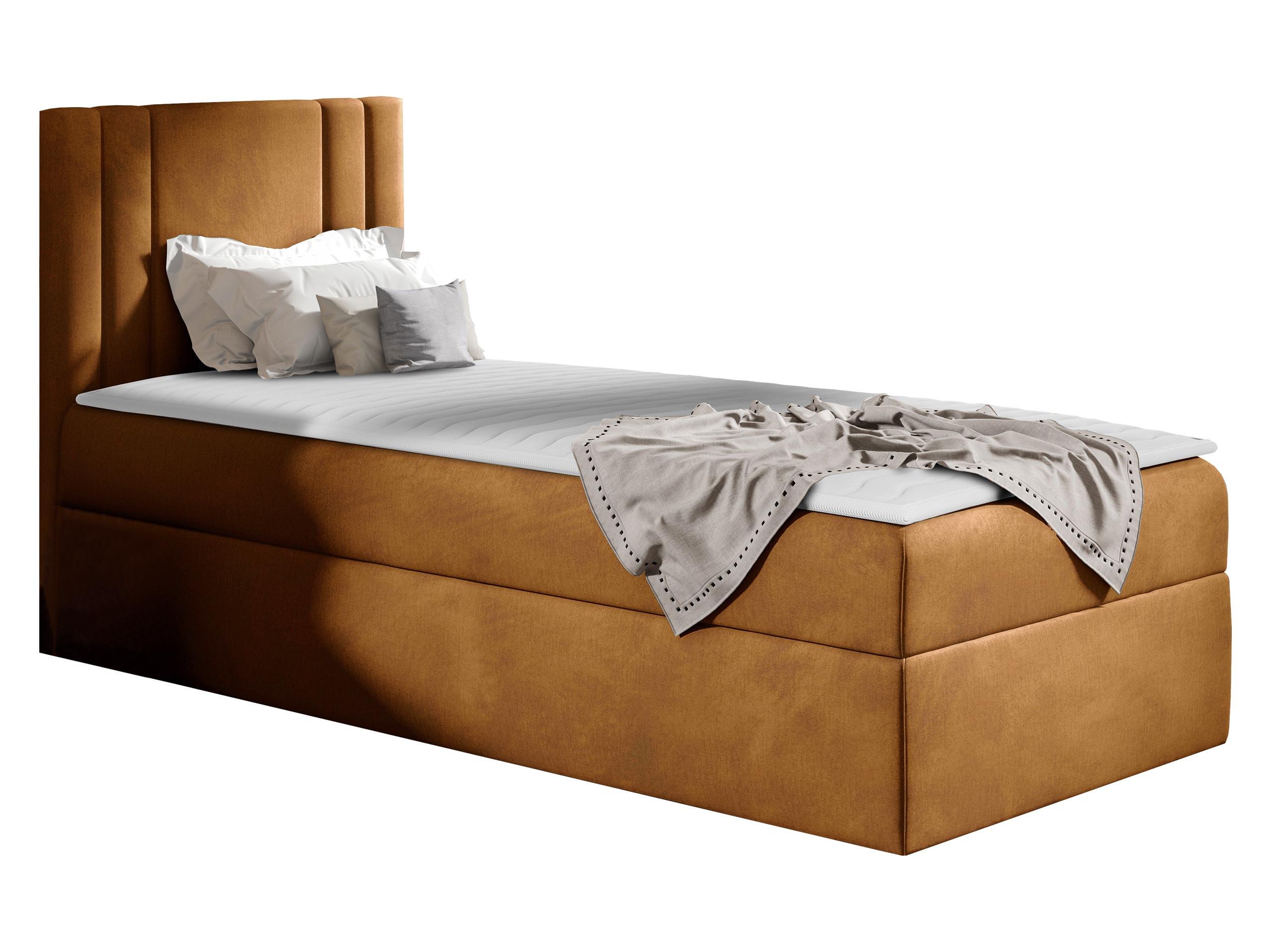 BOXBETT Carmen Mini, Seite zum Öffnen des Bettkastens: Links - H3 - Bronzefarben, Holz (90/200cm) - MIRJAN24