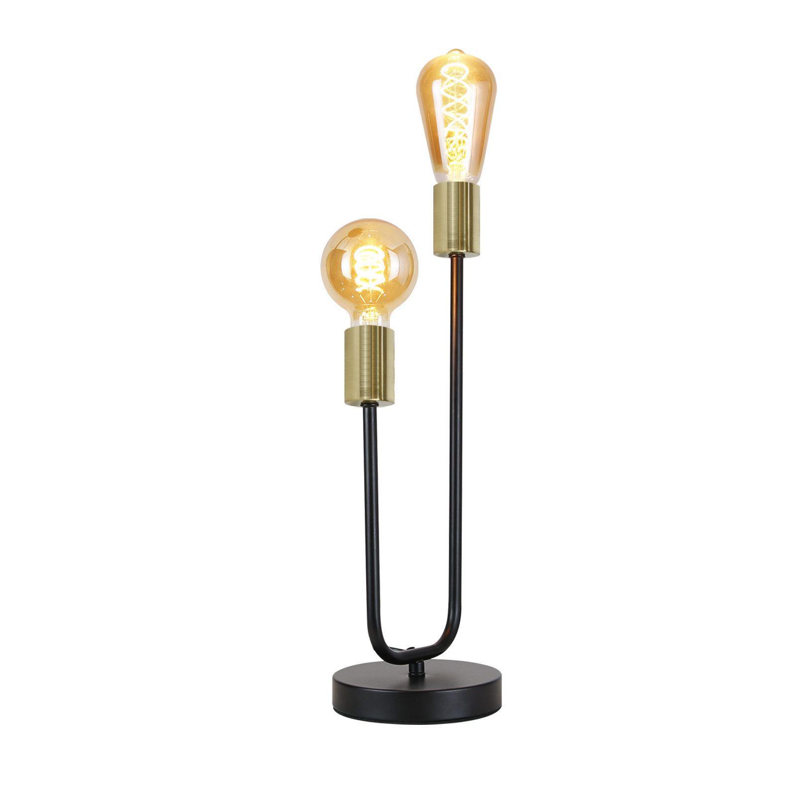 TISCHLEUCHTE Torskk 44.0/14.0/17.0 cm - Schwarz, Metall (17/44/14cm) - ZMH