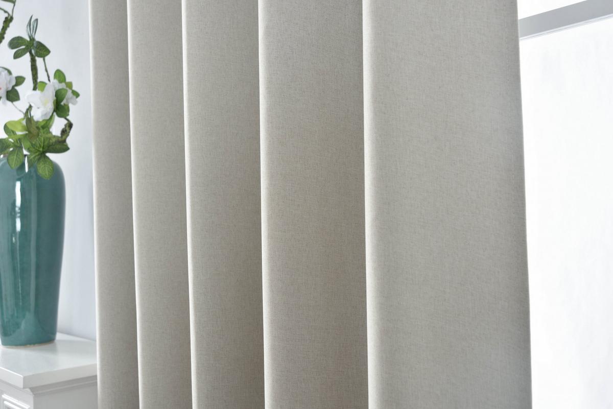 VORHANG 2ER SET BOSTON DARK HxB 245x140 cm Creme - Creme, Textil (140/245cm) - Gardinenbox