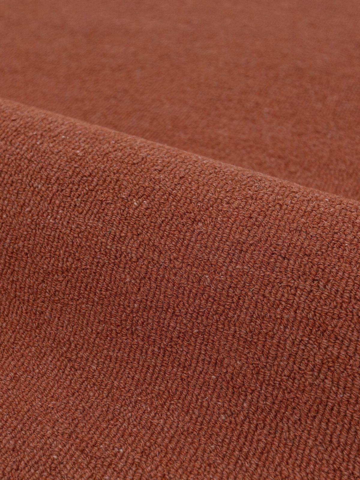 WOLLTEPPICH handgetuftet ALHAM, Wellenbordüre, Terrakotta, 120 x 170 cm - Orange, Textil (120/170cm) - KADIMA DESIGN