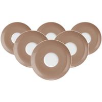 KOMBIUNTERTASSEN Liberty Pure Colors Cocoa Brown ø 16 cm 6er Set - Braun, Keramik (16.1cm) - Seltmann Weiden