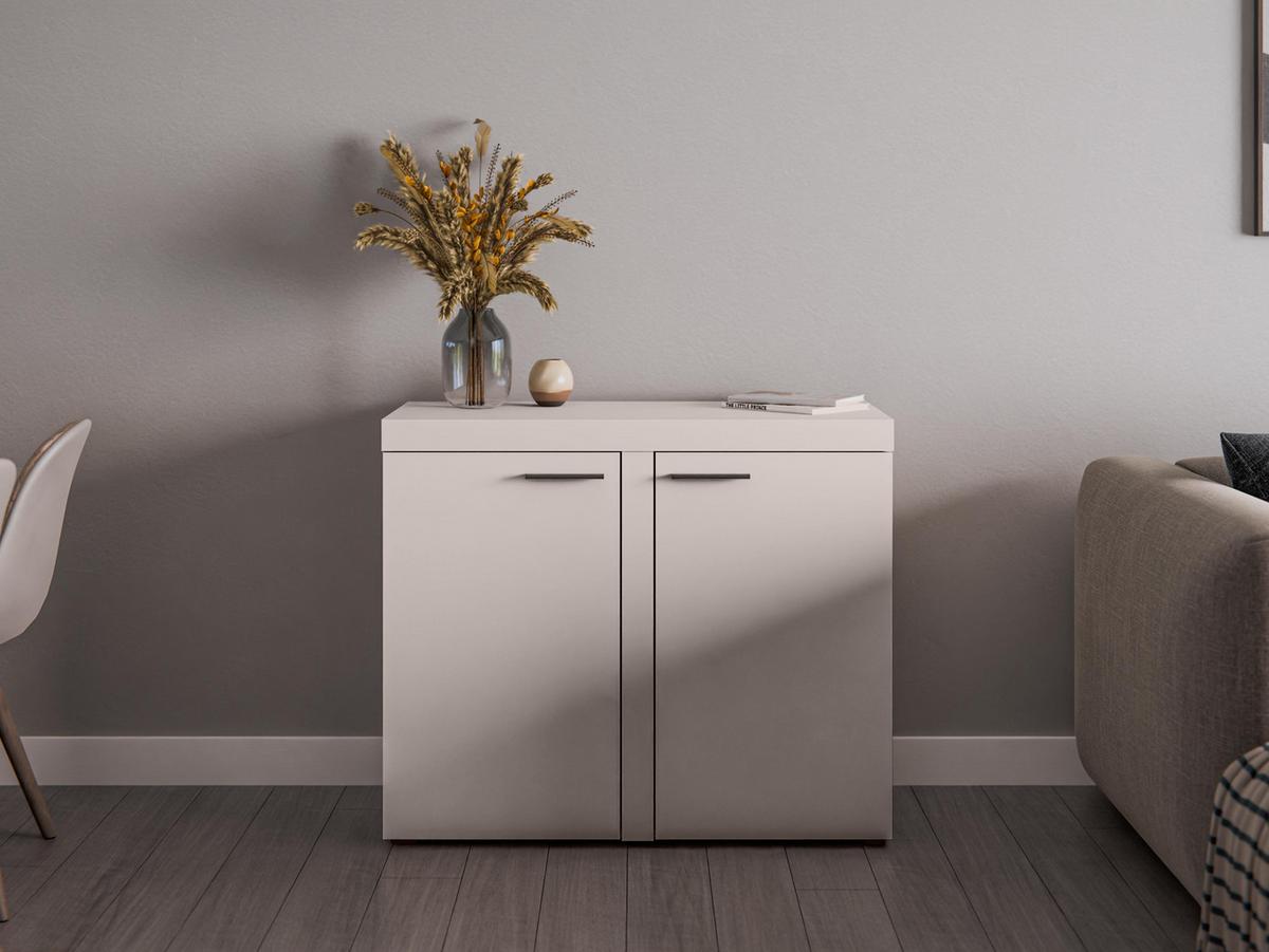 SIDEBOARD Spacoro 2D Beige 97,2/82/40,3 cm – Schmale Kommode Eleganz für Ihr Zuhause - Beige, Holzwerkstoff/Kunststoff (97/82/40cm) - AX Living