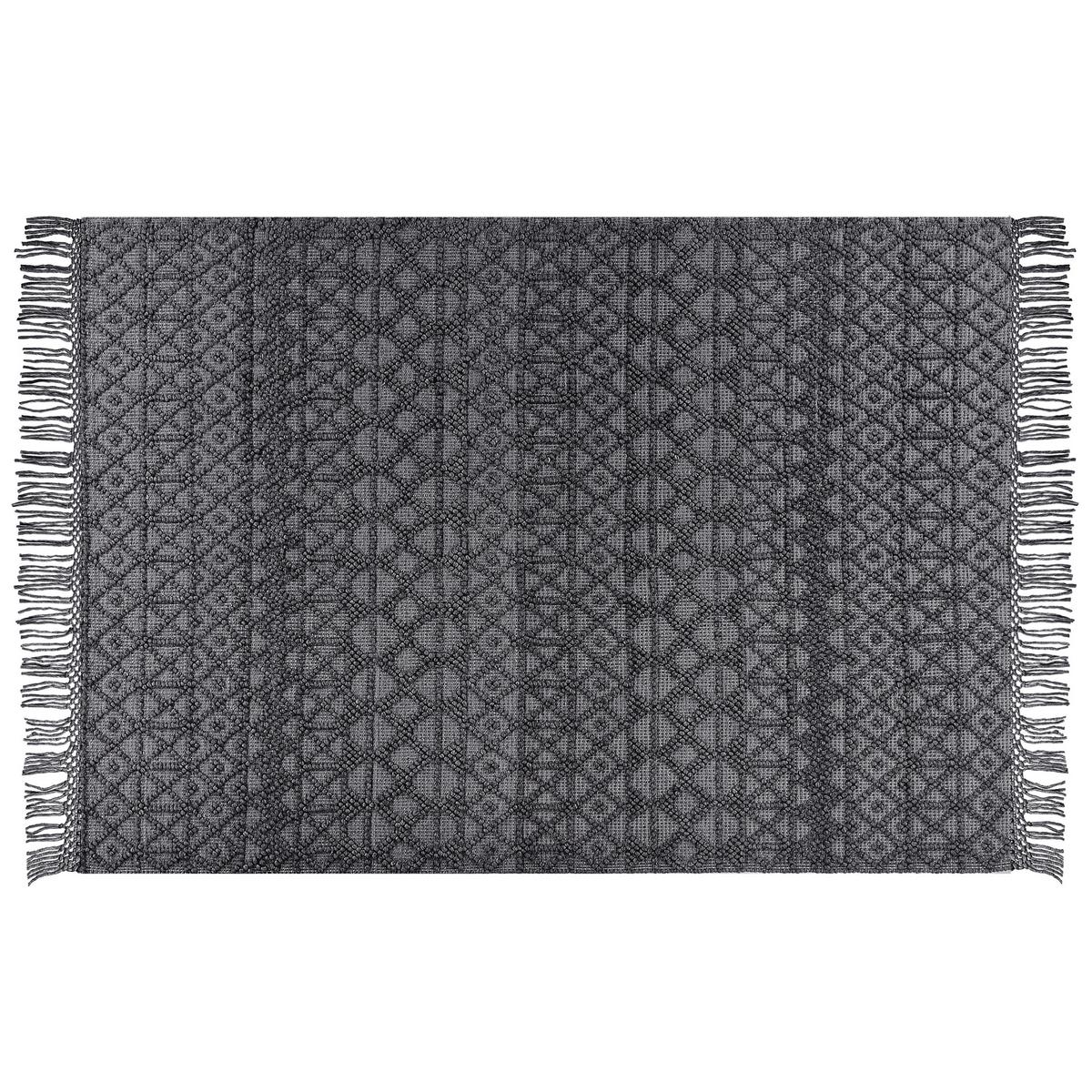 KURZFLOR-TEPPICH Alucra 230/160 cm - Schwarz, Textil (160/230cm) - Beliani