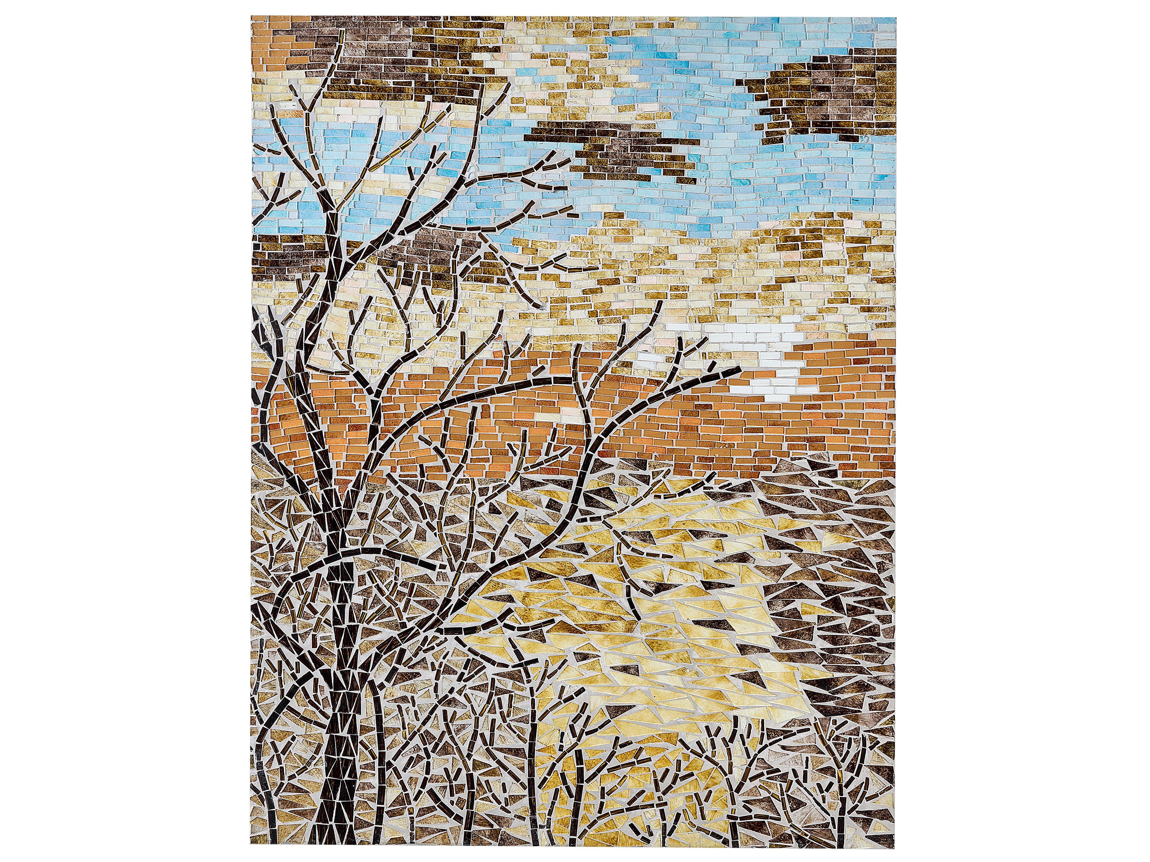 WANDDEKORATION Glas bunt Tamiang - Multicolor, Glas (60/80/4cm) - Beliani