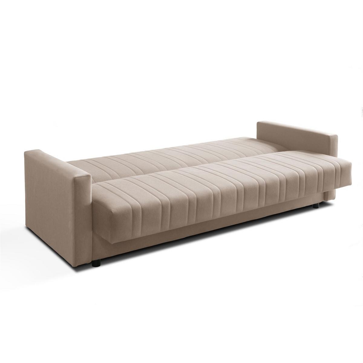 SCHLAFSOFA VERO MAX mit Schlaffunktion Castel 15 - Beige, Textil (191/88/90cm) - Lookway