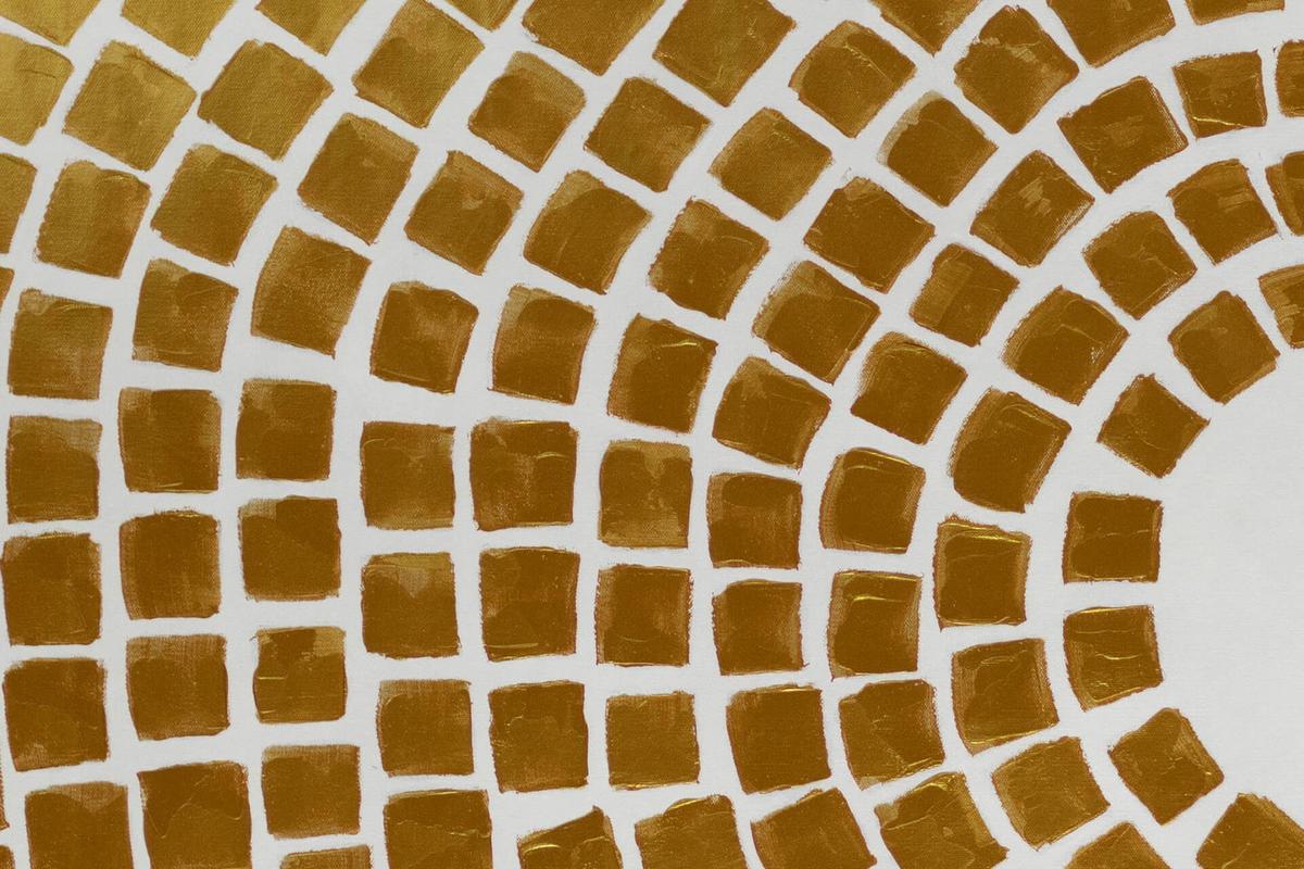 ÖLGEMÄLDE XXL Gold 200/100 cm - Goldfarben/Weiß, Holz/Textil (6.68/100cm) - KUNSTLOFT