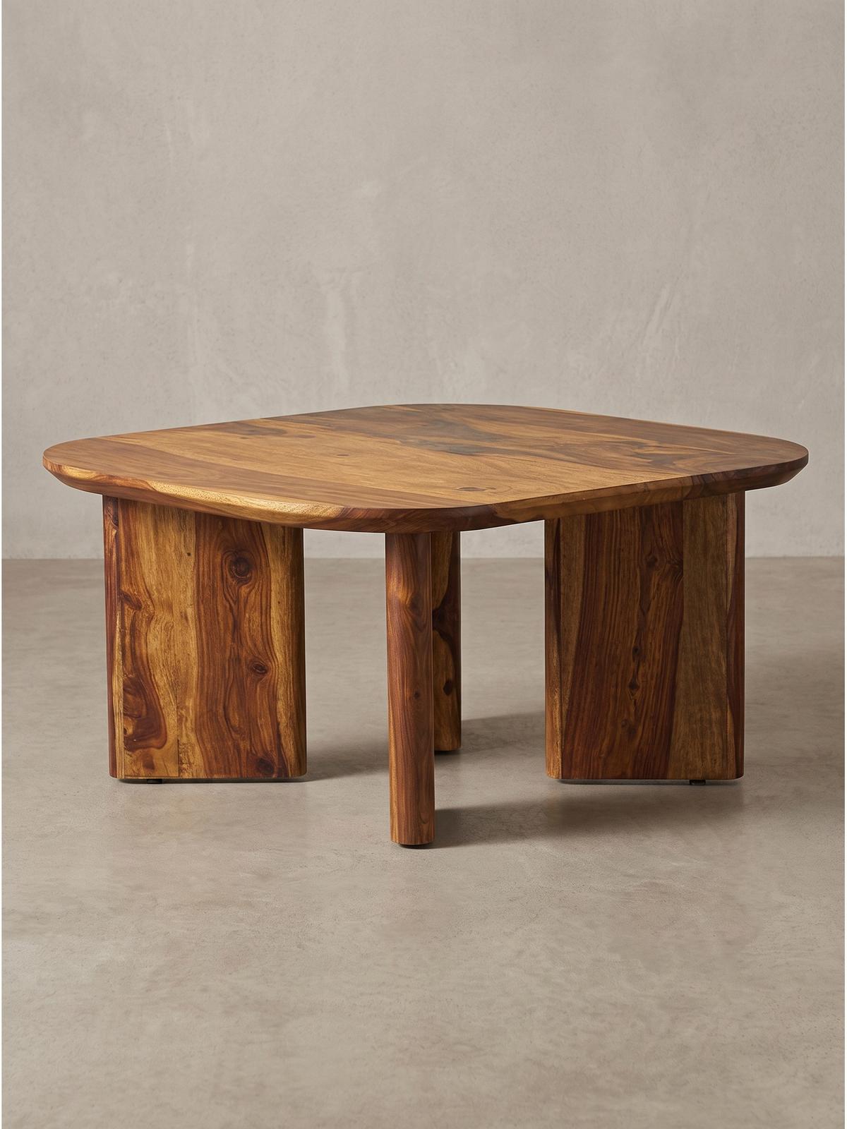 COUCHTISCH CAZORLA, Dunkles Massivholz, 60 x 60 x 32,5 cm - Braun, Holz (60/60/32.5cm) - KADIMA DESIGN