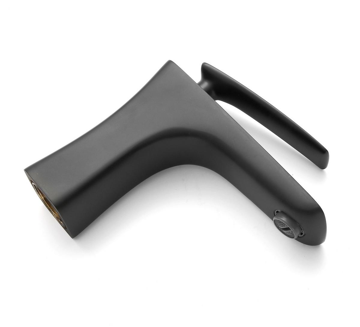 WASCHTISCHARMATUR Pentos Schwarz - Schwarz, Metall (5/20/5cm) - Badplaats