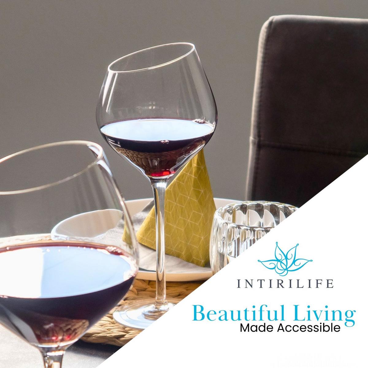 WEIN GLAS SET moderne Kante 470 ml (6er-Set) - Transparent, Glas (0.47L) - Intirilife