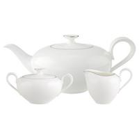TEEZUBEHÖR SET Anmut Platinum No.1 weiß 3er Set - Weiß, Keramik (0.001L) - Villeroy & Boch