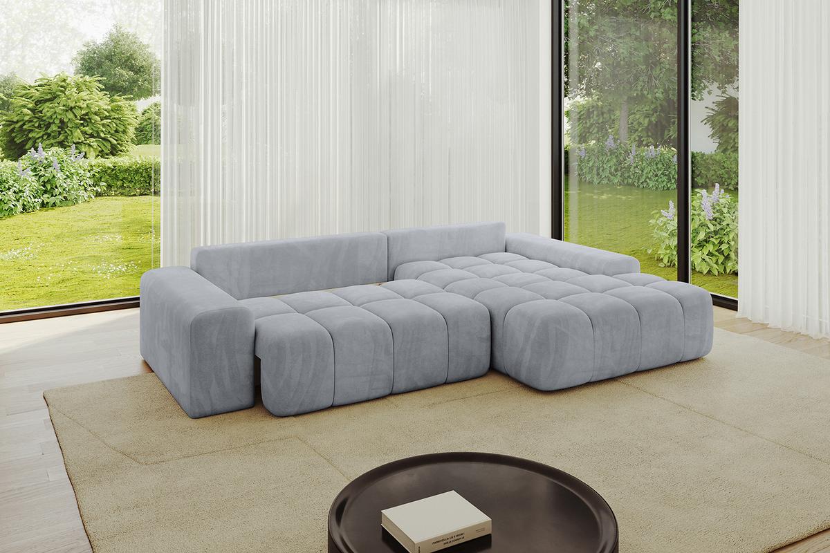 ECKSOFA Ottomane Rechts ENSI-L - 267x164x69 cm Titanfarben - Titanfarben, Holzwerkstoff/Kunststoff (164/267cm) - ALTDECOR