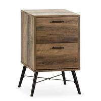 NACHTTISCH Clavel 2 Schubladen rustikale Farbe - Wildeiche, Holzwerkstoff/Metall (40/66/40cm) - VS Venta-stock