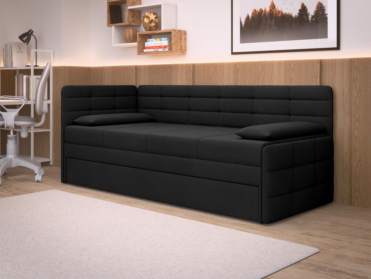 JUGENDBETT Sand - Schwarz, Holz/Kunststoff (162/189cm) - MIRJAN24