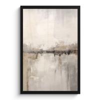 POSTER MIT RAHMEN Moderne Kunst - Abstrakt - Beige Bilder mit Rahmen 40x60 cm - Beige, Papier (40/60cm) - MuchoWow